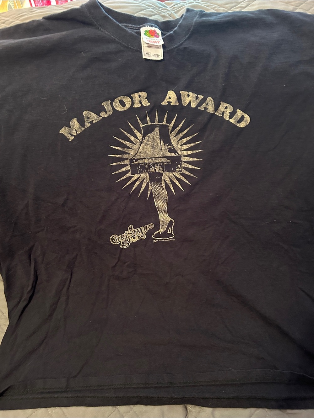 Fruit of the Loom Black Graphic 'Major Award' Tee